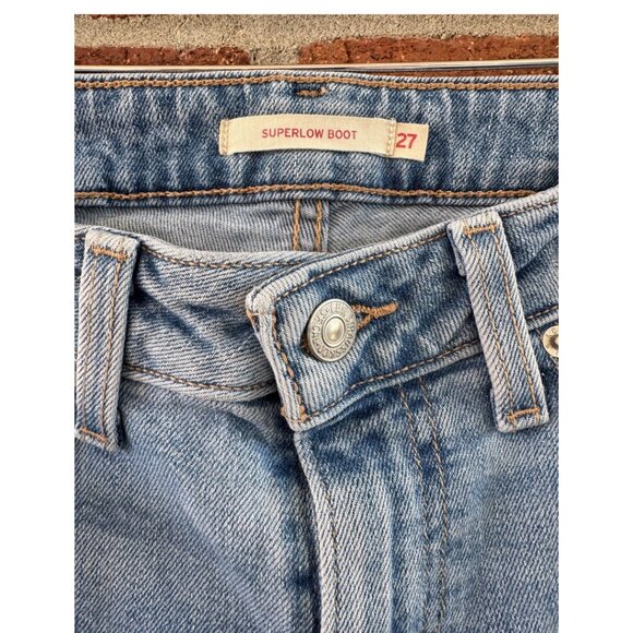 Levi’s Superlow Boot Distressed Jeans 27 - Picture 4 of 8
